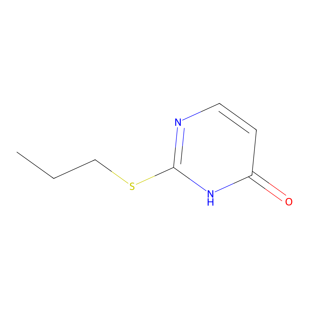 4(1H)-Pyrimidinone, 2-(propylthio)- molecular structure, CAS 54460-95-6