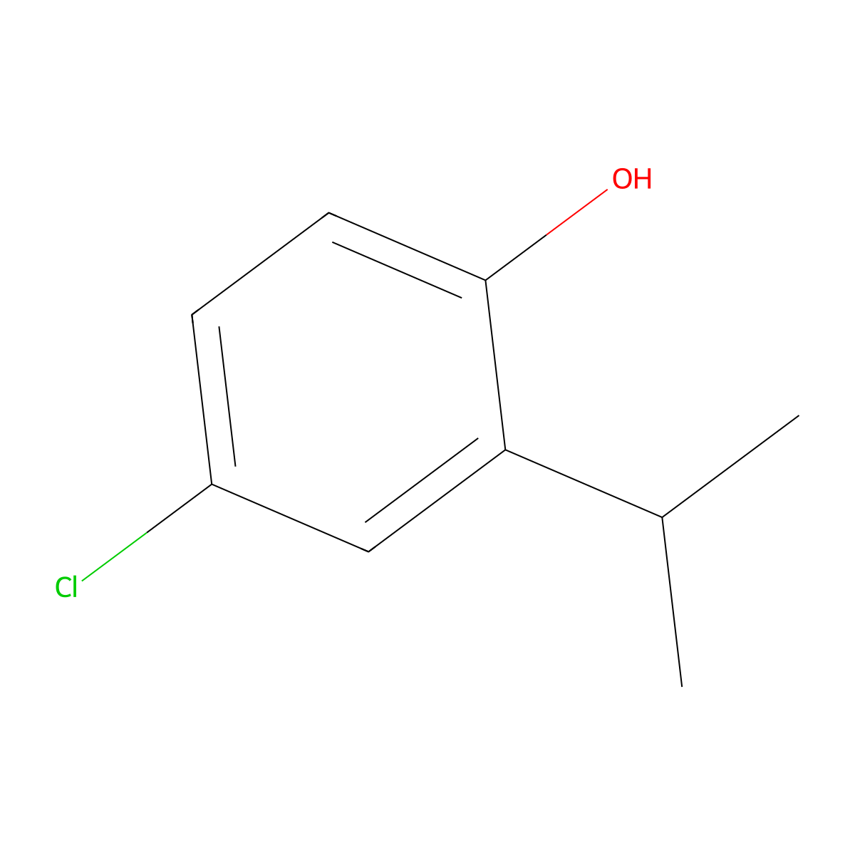 4-Chloro-2-isopropylphenol molecular structure, CAS 54461-05-1