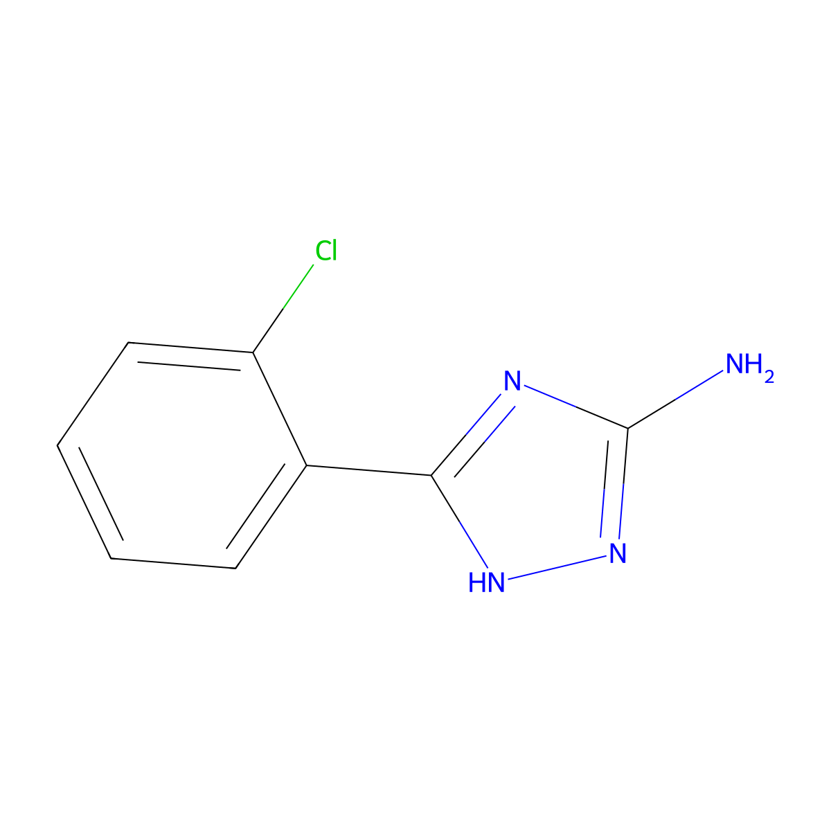 5-(2-chlorophenyl)-4H-1,2,4-triazol-3-amine molecular structure, CAS 54463-89-7