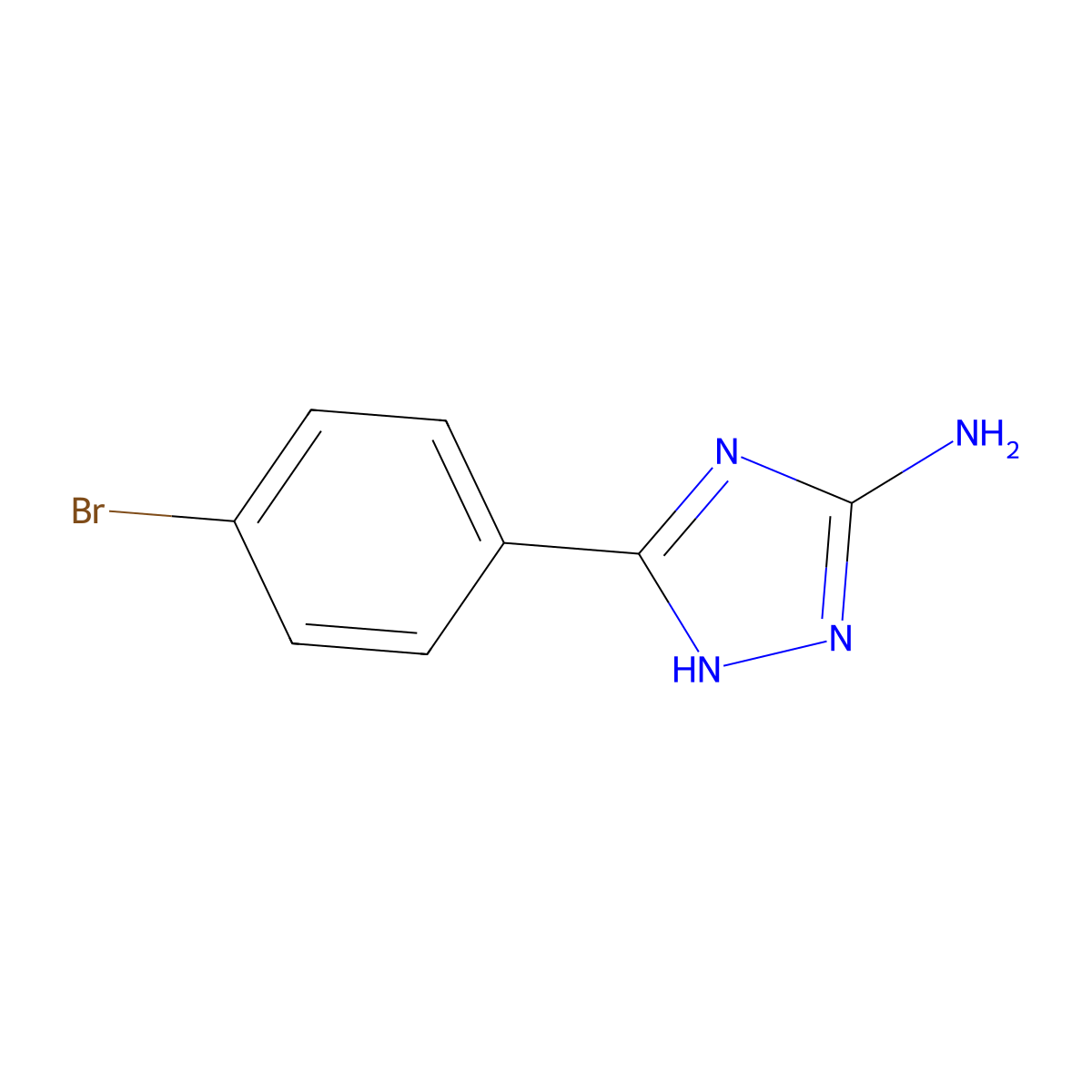 5-(4-bromophenyl)-4H-1,2,4-triazol-3-amine molecular structure, CAS 54464-13-0