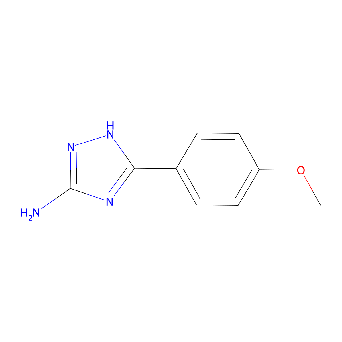 5-(4-Methoxyphenyl)-4H-1,2,4-triazol-3-amine molecular structure, CAS 54464-14-1