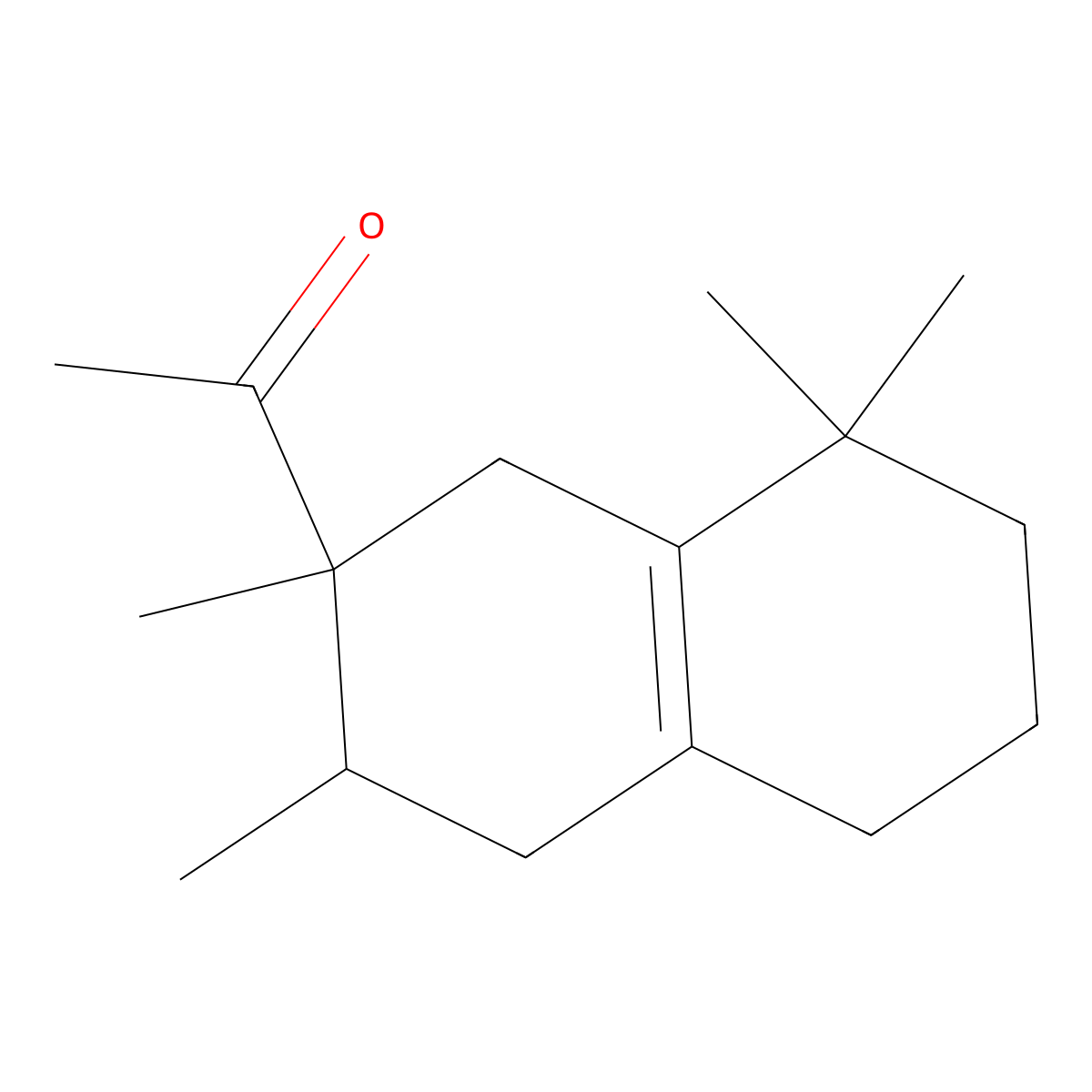 1-(1,2,3,4,5,6,7,8-Octahydro-2,3,8,8-tetramethyl-2-naphthalenyl)ethanone molecular structure, CAS 54464-57-2