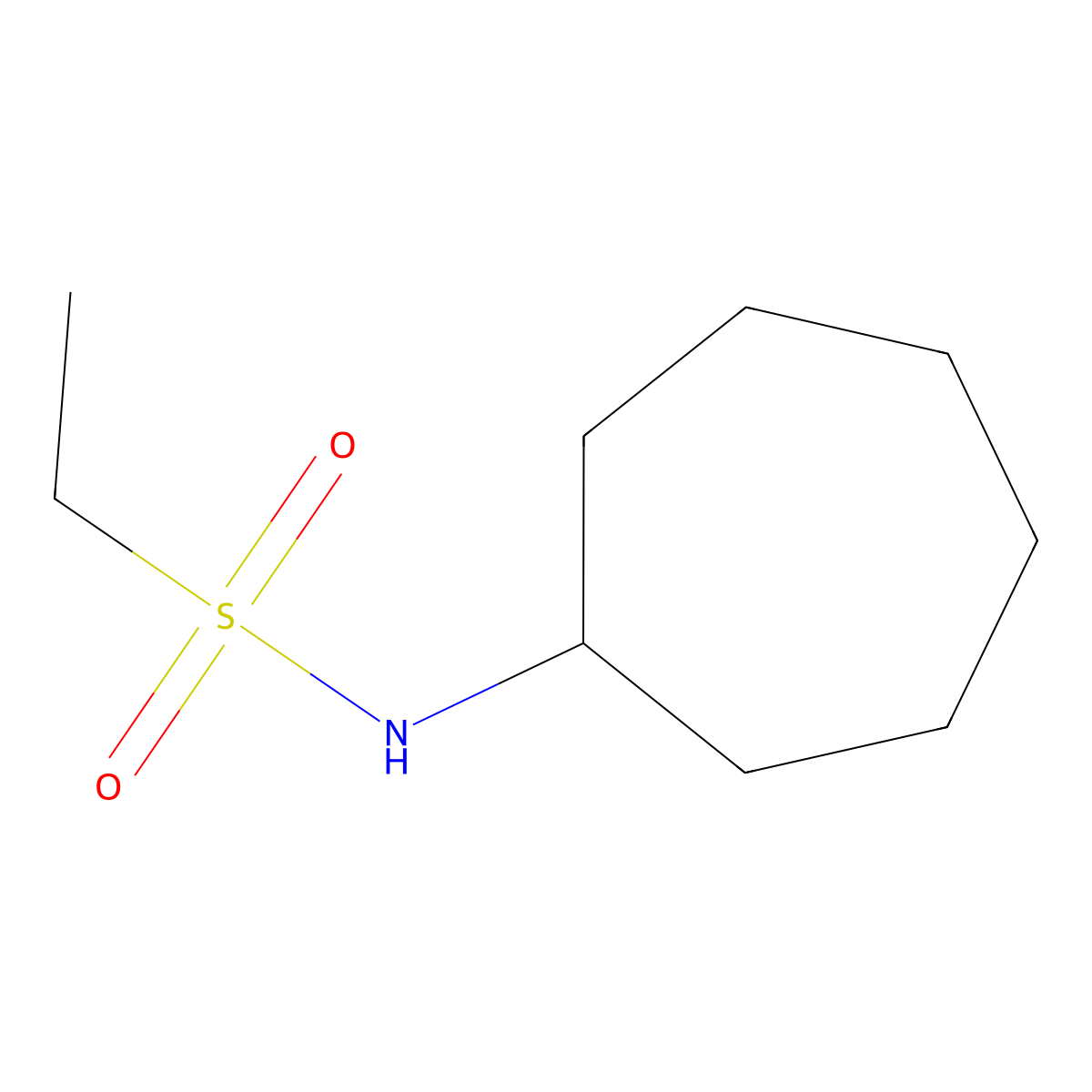 N-cycloheptylethanesulfonamide molecular structure, CAS 544655-33-6