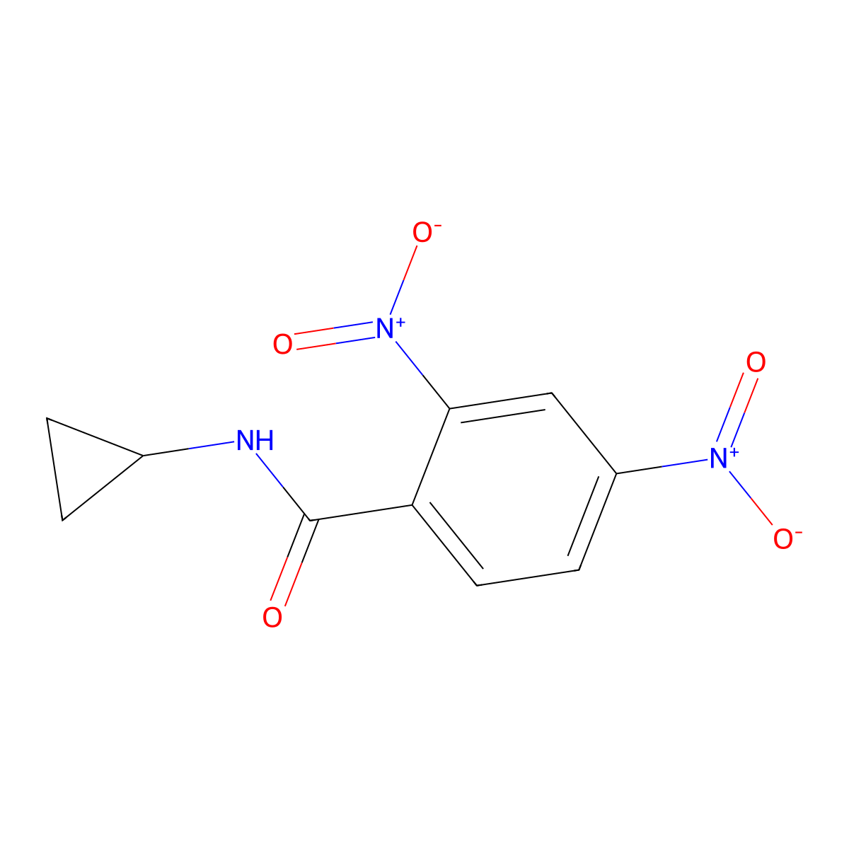 N-cyclopropyl-2,4-dinitrobenzamide molecular structure, CAS 544656-54-4