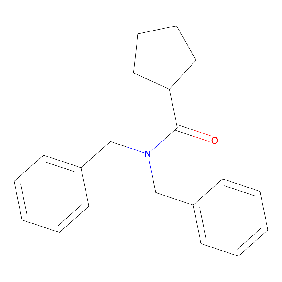 N,N-dibenzylcyclopentanecarboxamide molecular structure, CAS 544656-78-2