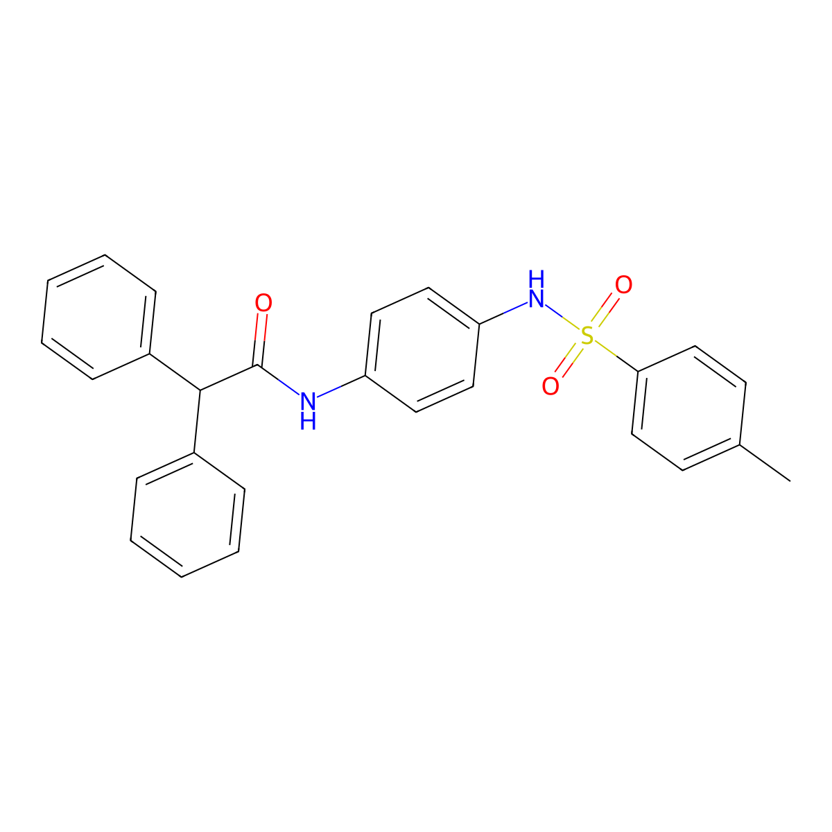 N-[4-[(4-methylphenyl)sulfonylamino]phenyl]-2,2-diphenylacetamide molecular structure, CAS 544657-95-6
