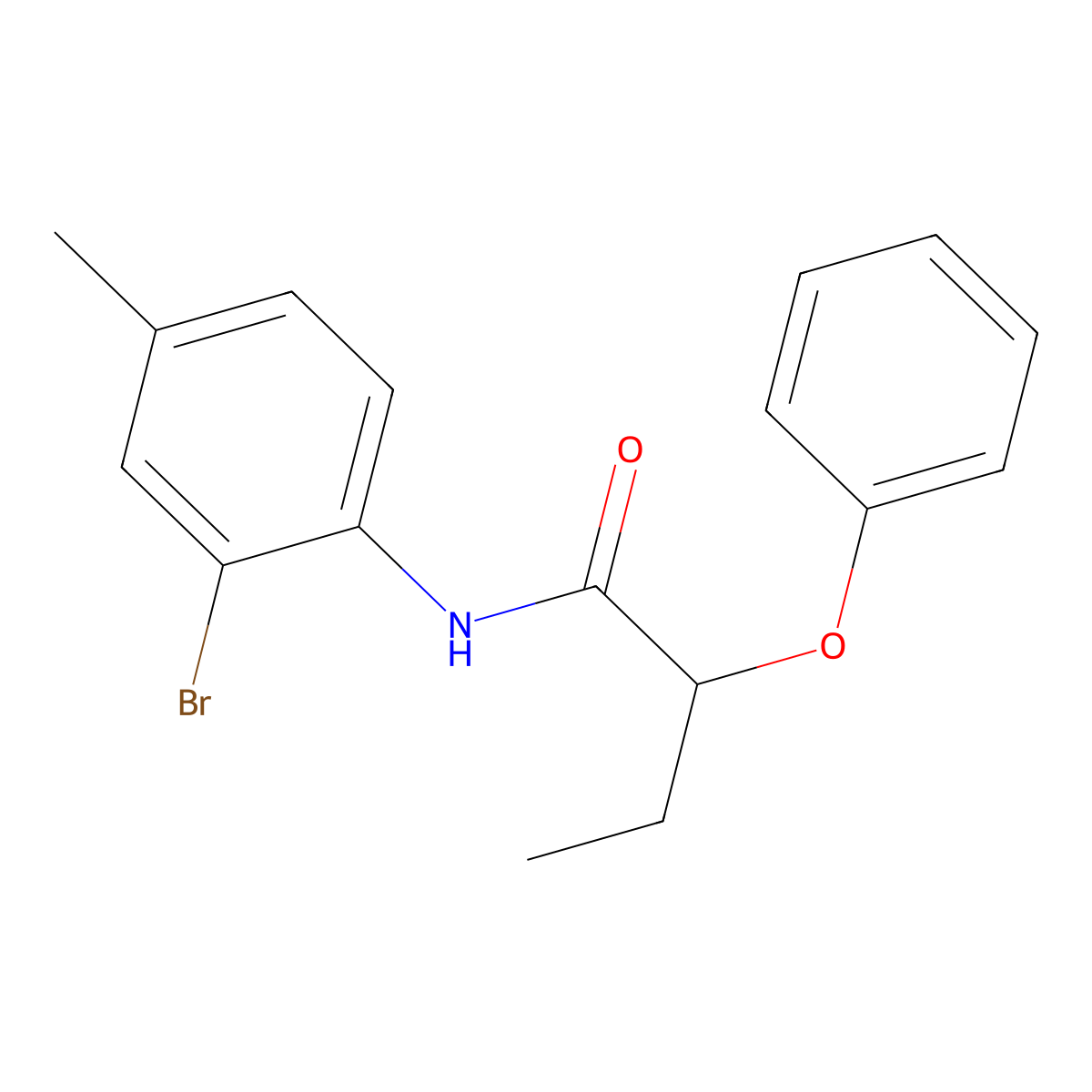 N-(2-bromo-4-methylphenyl)-2-phenoxybutanamide molecular structure, CAS 544658-55-1