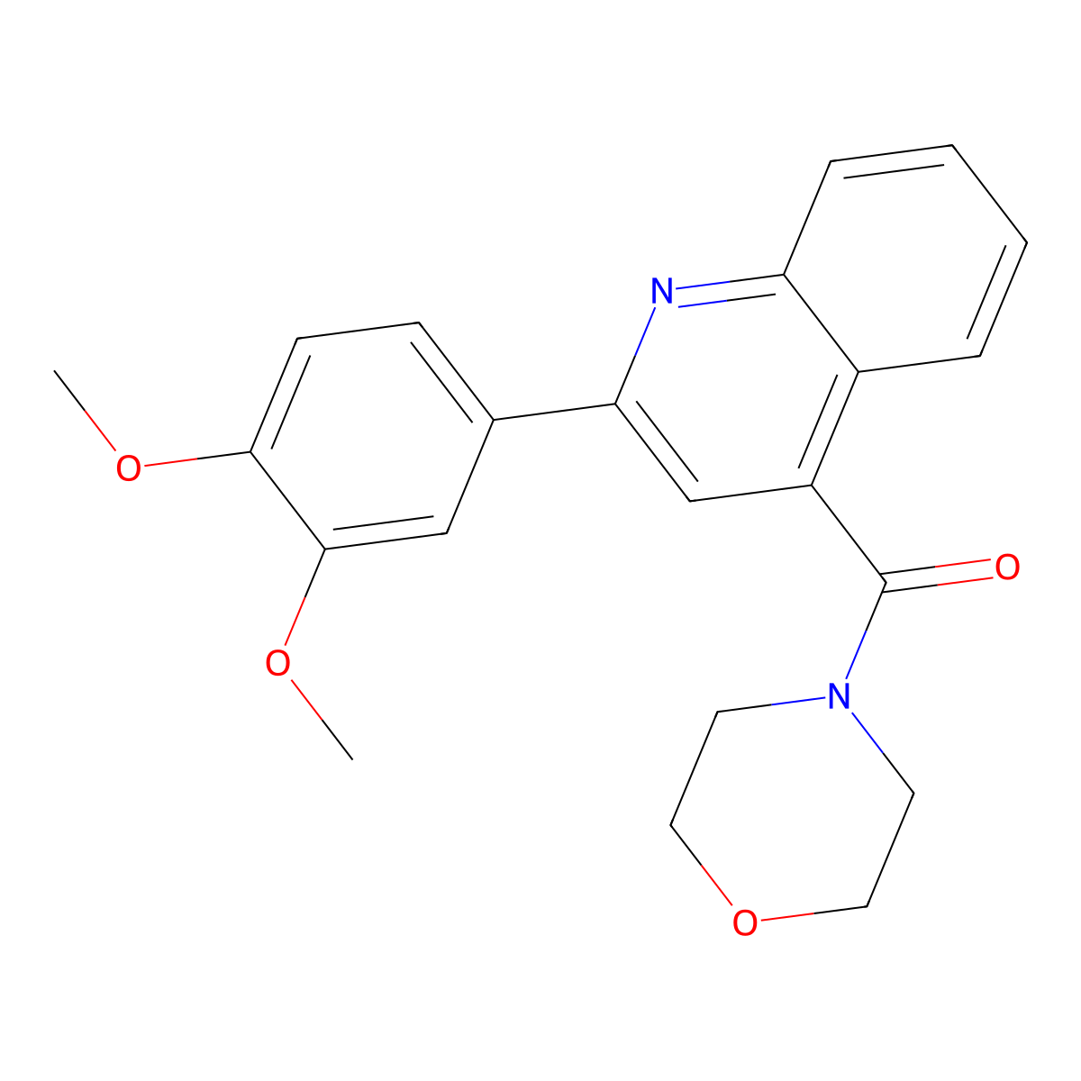 [2-(3,4-Dimethoxyphenyl)quinolin-4-yl]-morpholin-4-ylmethanone molecular structure, CAS 544659-26-9