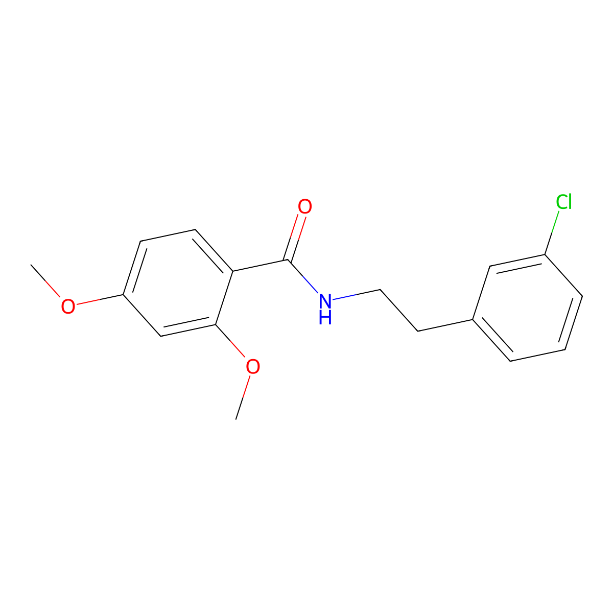 N-[2-(3-chlorophenyl)ethyl]-2,4-dimethoxybenzamide molecular structure, CAS 544659-55-4
