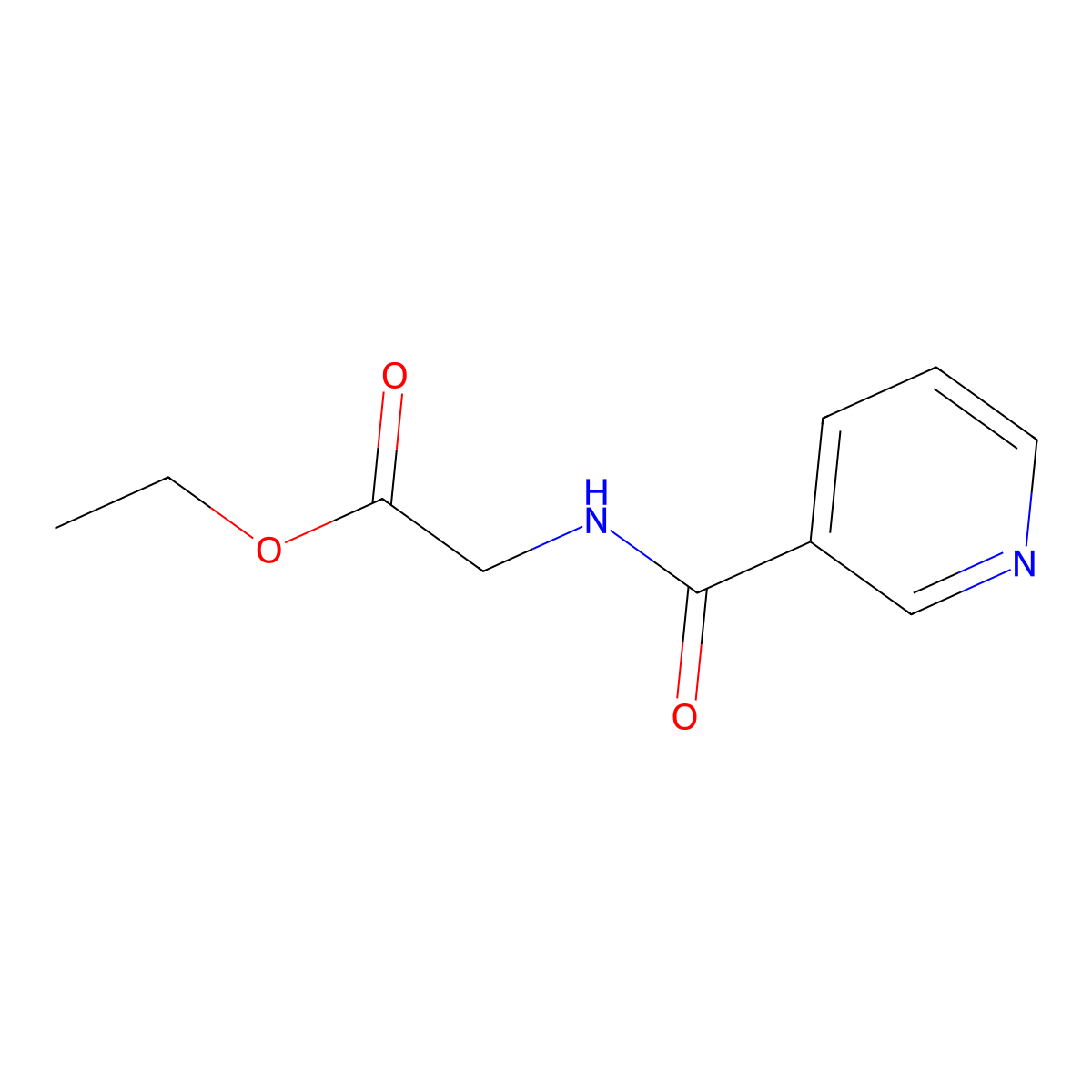 Ethyl 2-(nicotinamido)acetate molecular structure, CAS 54466-74-9