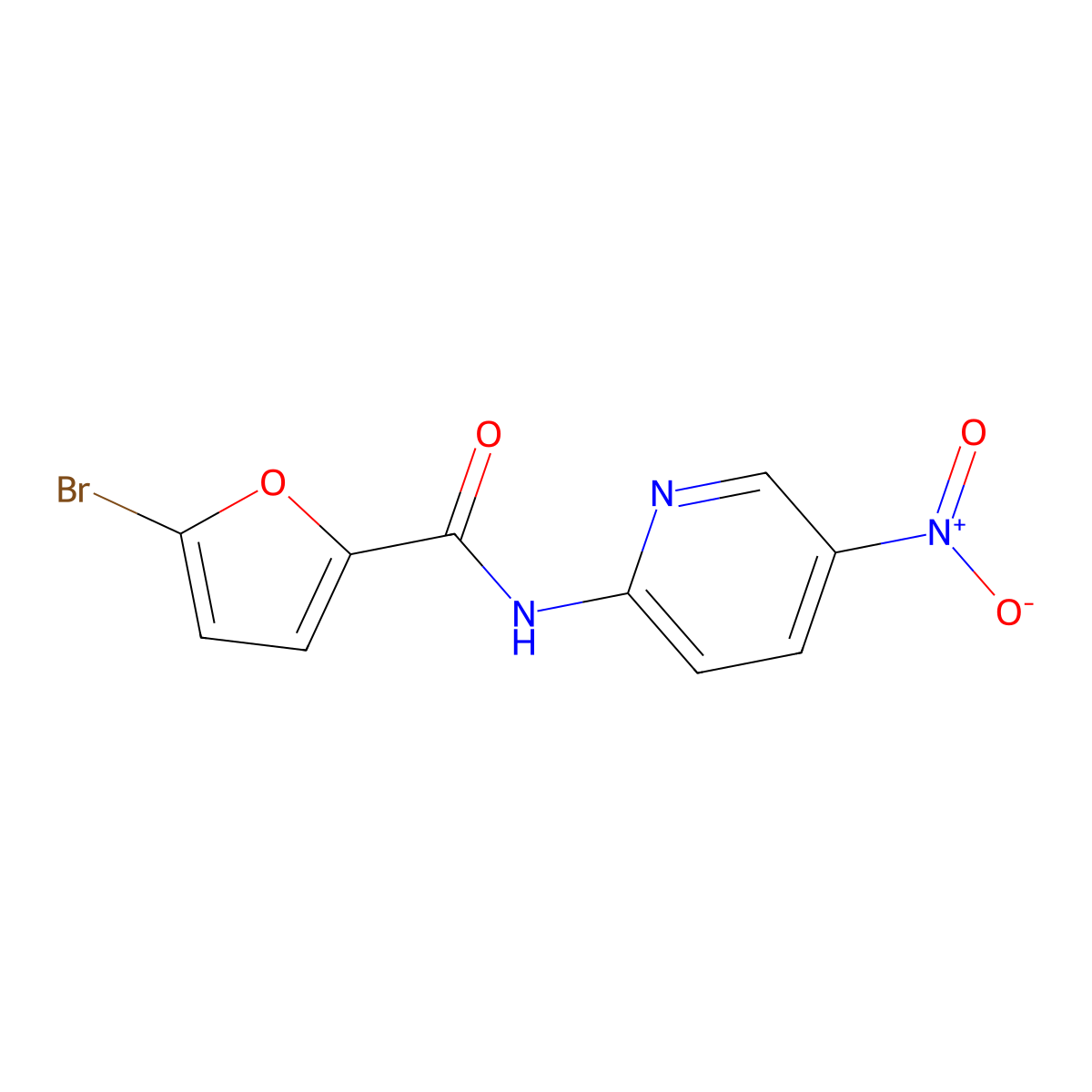5-bromo-N-(5-nitropyridin-2-yl)furan-2-carboxamide molecular structure, CAS 544661-57-6
