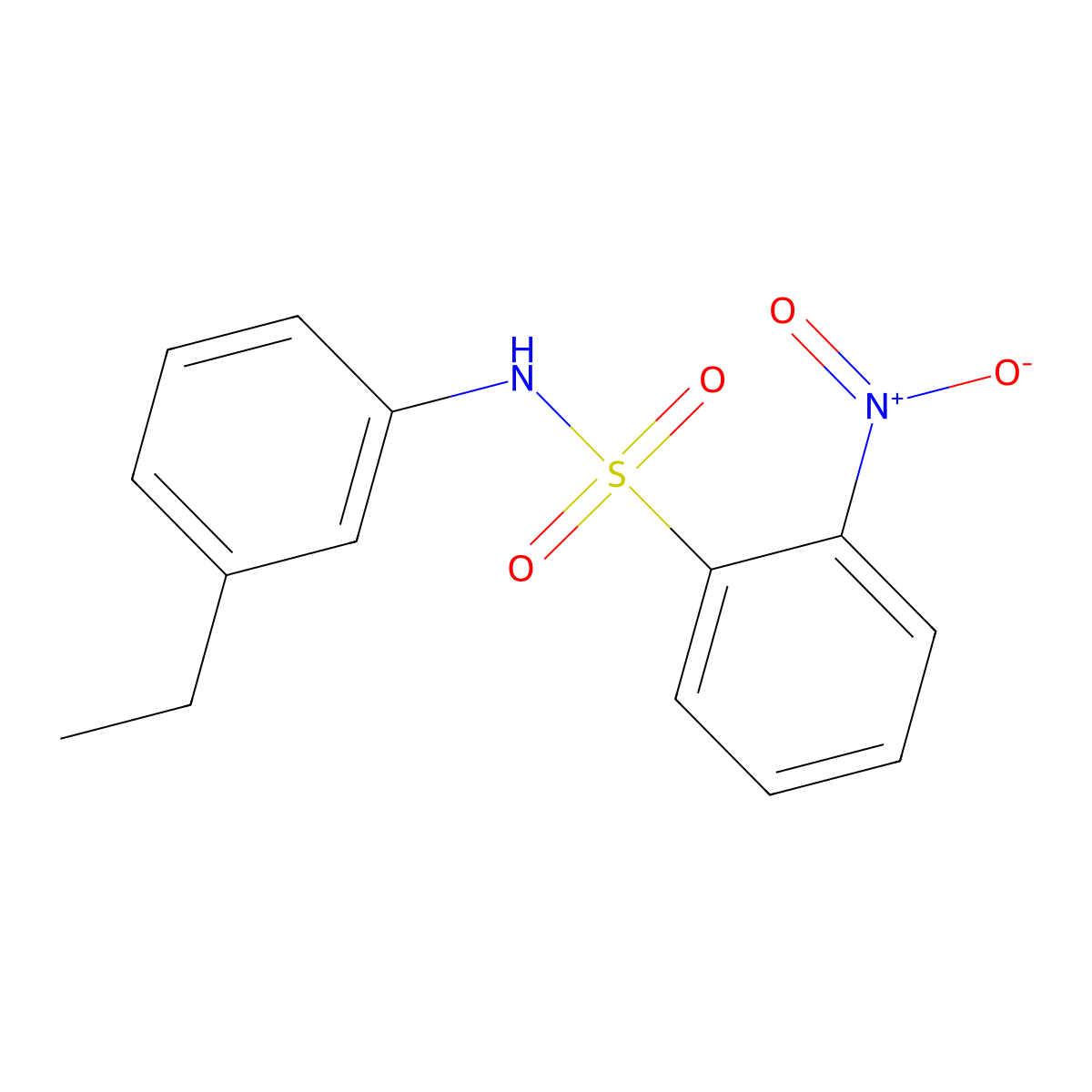 N-(3-ethylphenyl)-2-nitrobenzenesulfonamide molecular structure, CAS 544661-87-2