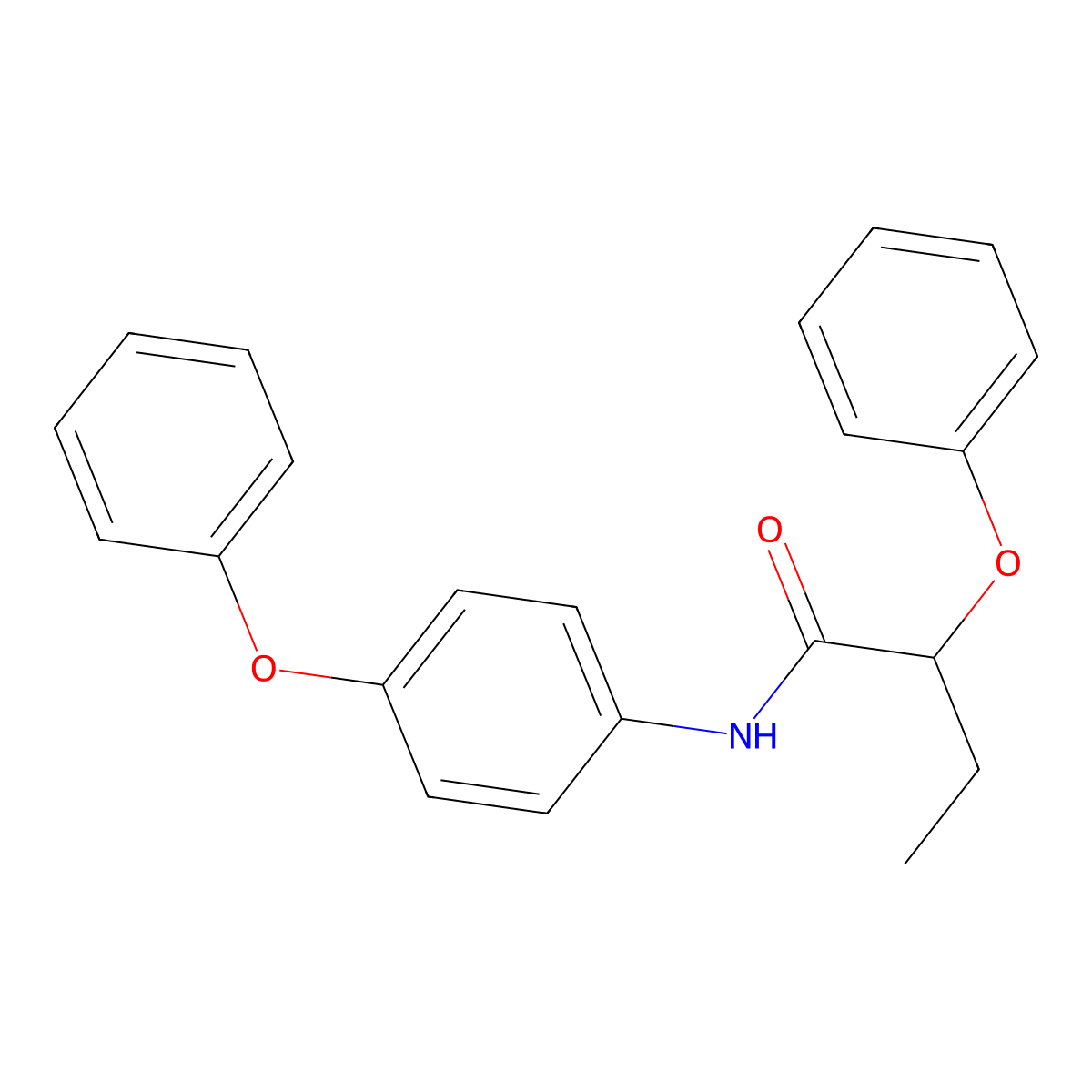 2-phenoxy-N-(4-phenoxyphenyl)butanamide molecular structure, CAS 544662-75-1