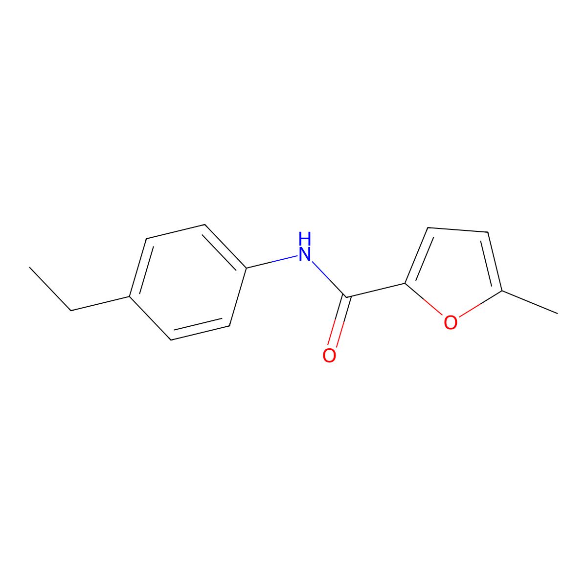 N-(4-ethylphenyl)-5-methylfuran-2-carboxamide molecular structure, CAS 544663-01-6