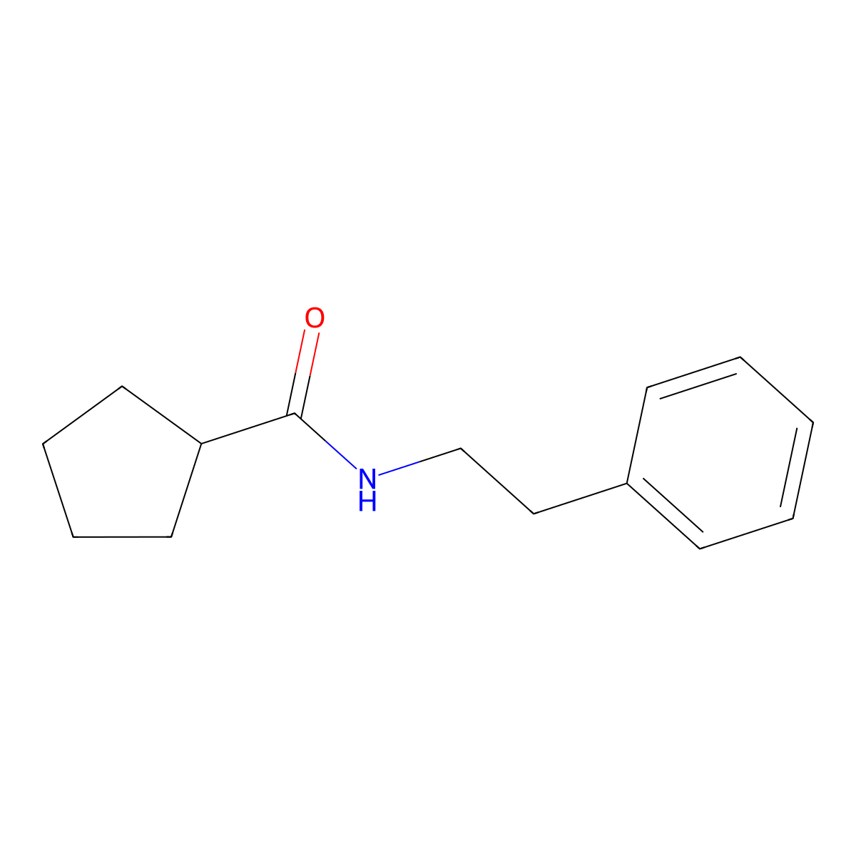 N-(2-phenylethyl)cyclopentanecarboxamide molecular structure, CAS 544663-39-0