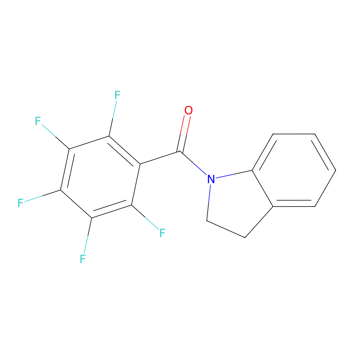 2,3-Dihydroindol-1-yl-(2,3,4,5,6-pentafluorophenyl)methanone molecular structure, CAS 544665-36-3