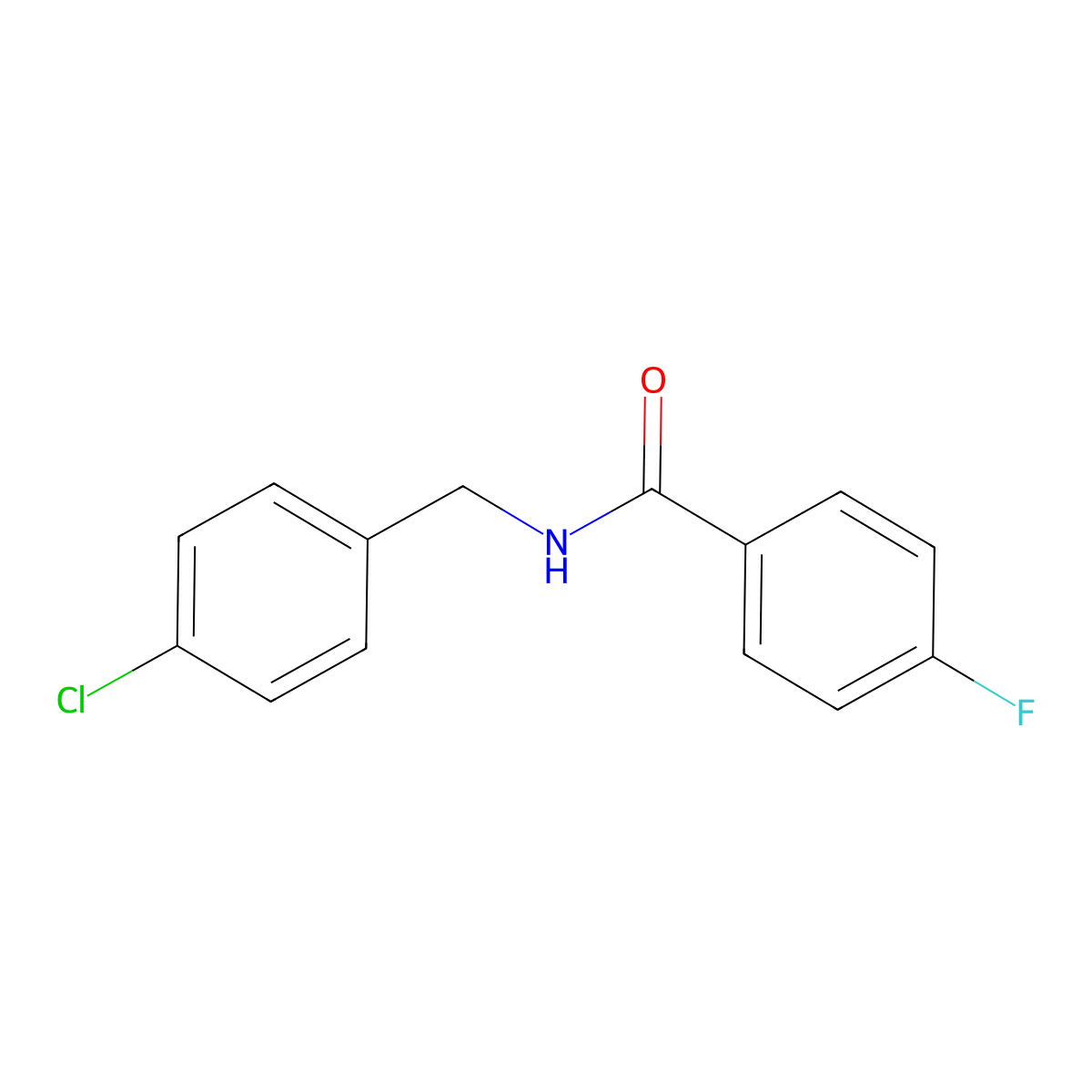 N-(4-Chlorobenzyl)-4-fluorobenzamide molecular structure, CAS 544667-44-9