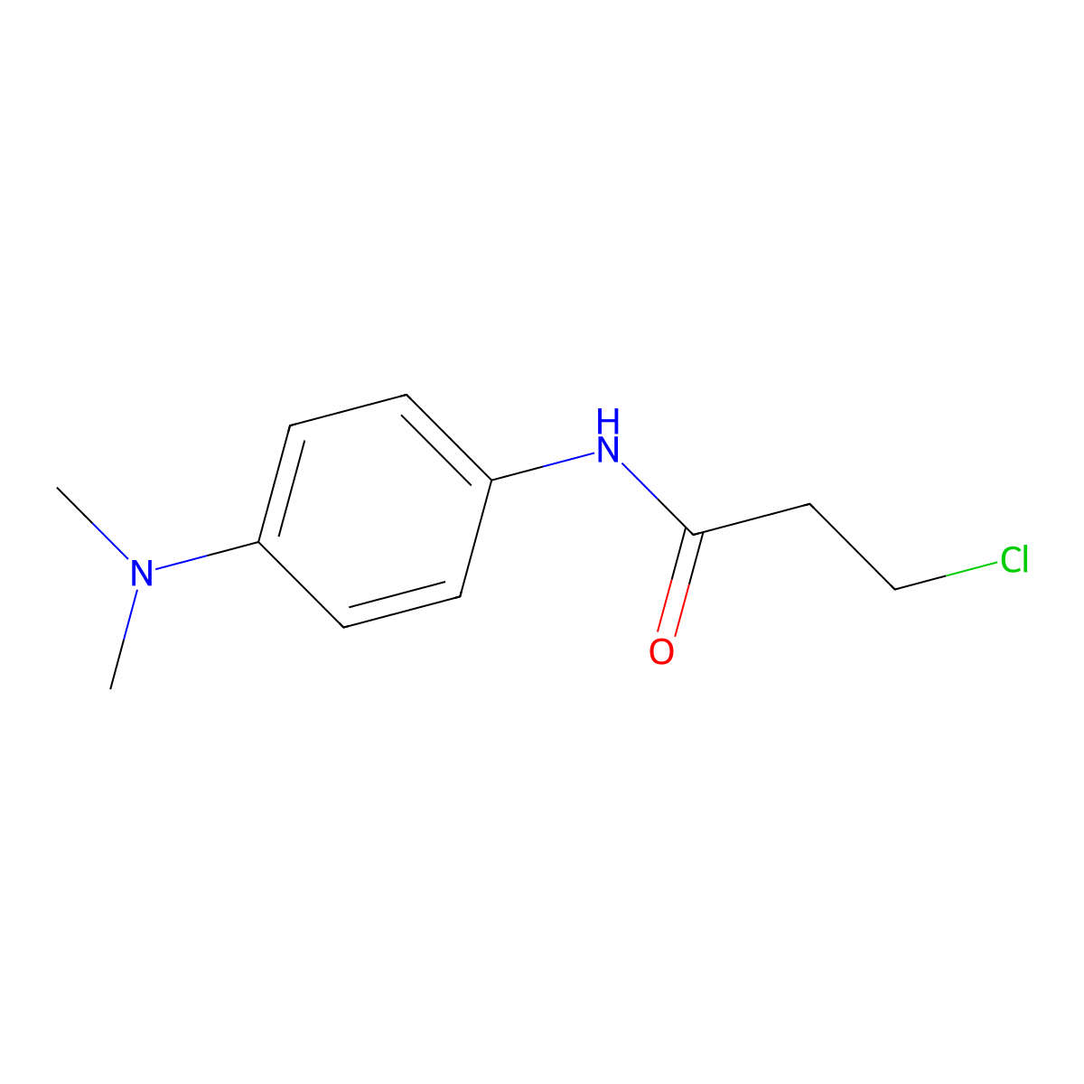 3-chloro-N-[4-(dimethylamino)phenyl]propanamide molecular structure, CAS 544667-97-2