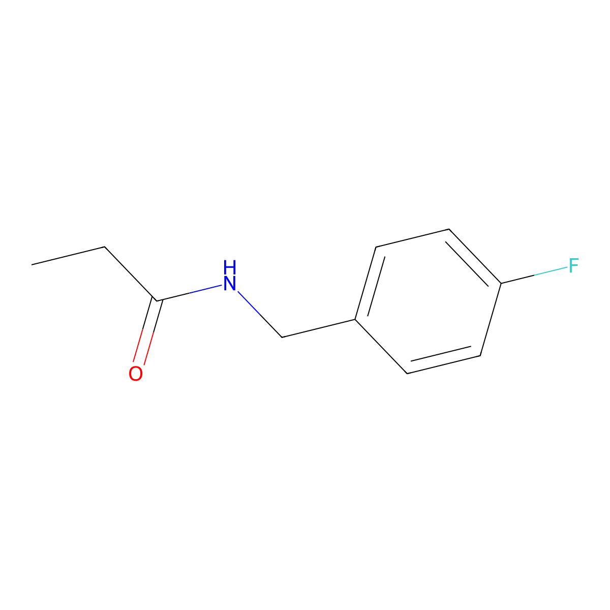 N-[(4-fluorophenyl)methyl]propanamide molecular structure, CAS 544670-09-9