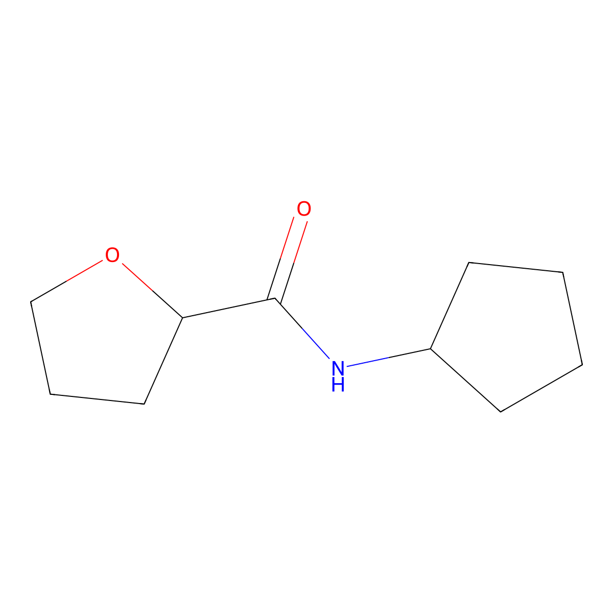 N-cyclopentyloxolane-2-carboxamide molecular structure, CAS 544670-50-0