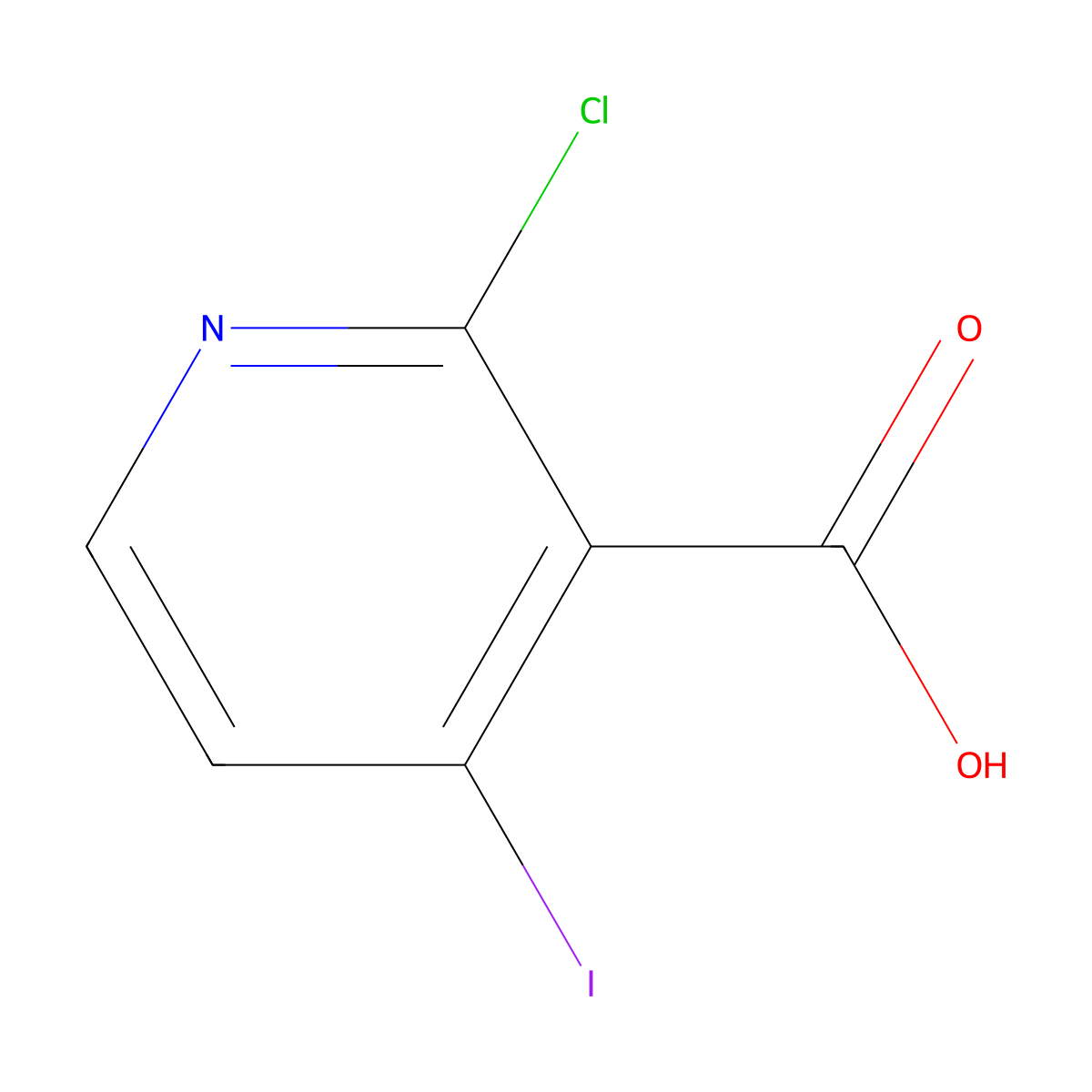 2-Chloro-4-iodonicotinic acid molecular structure, CAS 544671-78-5