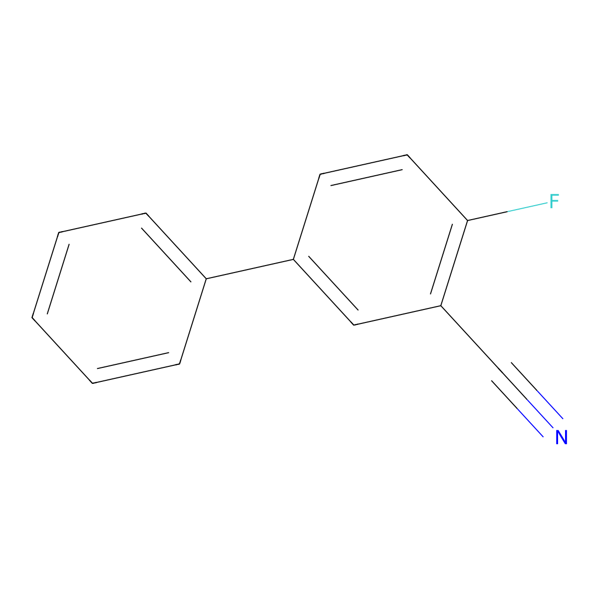 3-Cyano-4-fluorobiphenyl molecular structure, CAS 544673-44-1