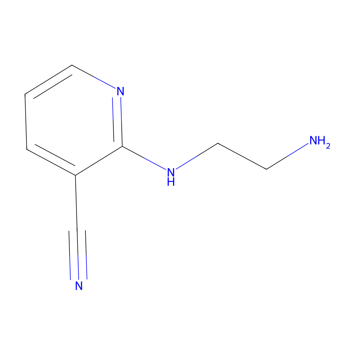 2-[(2-Aminoethyl)amino]pyridine-3-carbonitrile molecular structure, CAS 544678-63-9