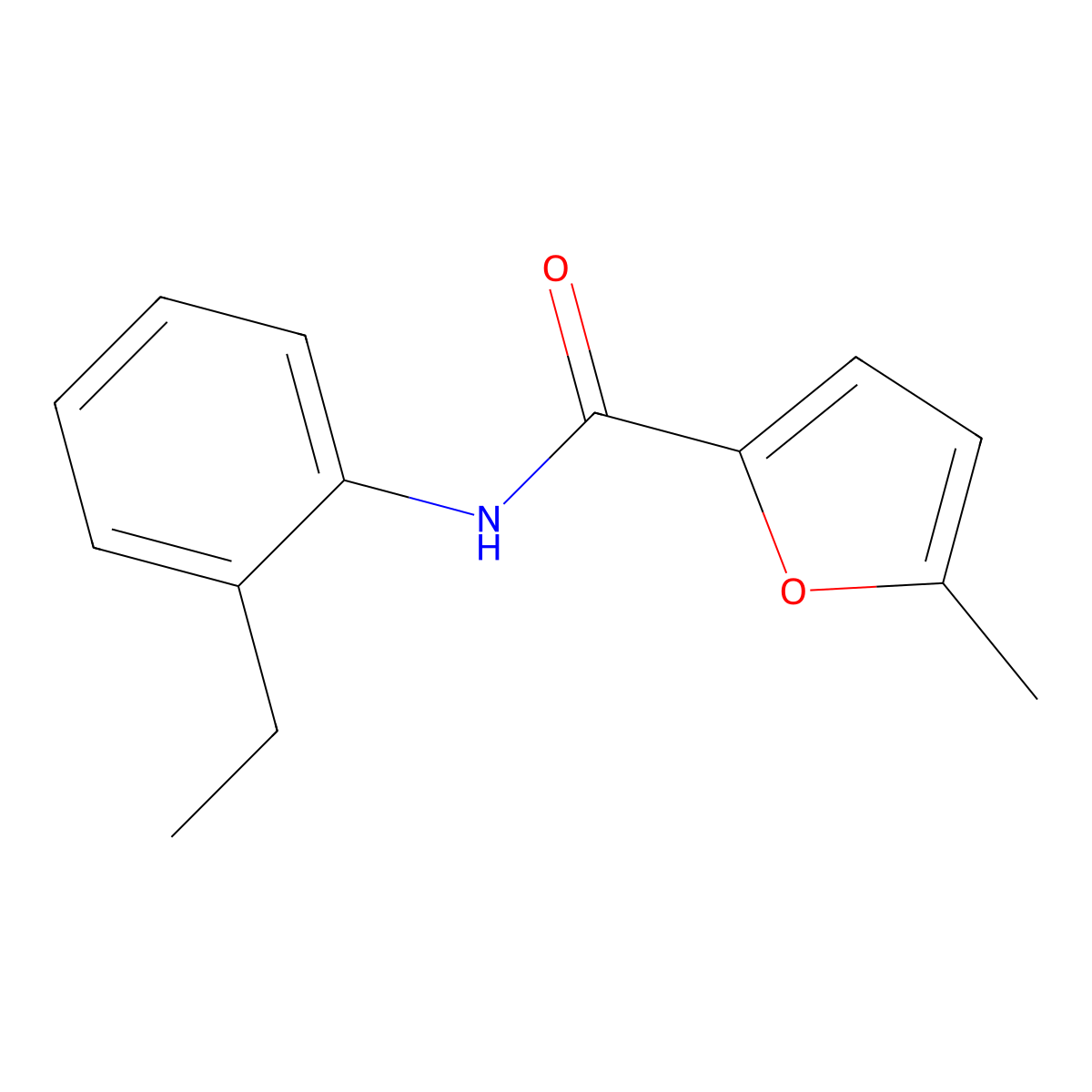 N-(2-ethylphenyl)-5-methylfuran-2-carboxamide molecular structure, CAS 544679-85-8