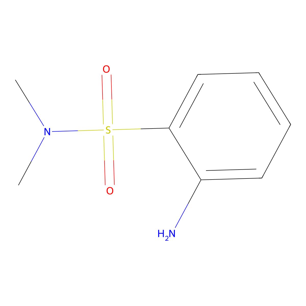 2-amino-N,N-dimethylbenzenesulfonamide molecular structure, CAS 54468-86-9