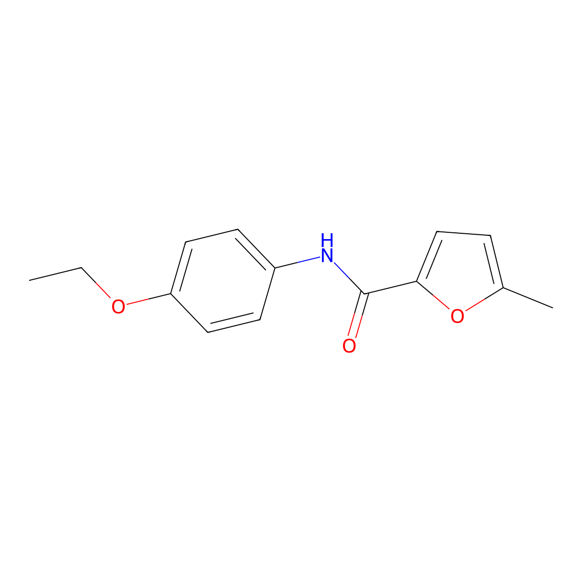 N-(4-ethoxyphenyl)-5-methylfuran-2-carboxamide molecular structure, CAS 544680-79-7