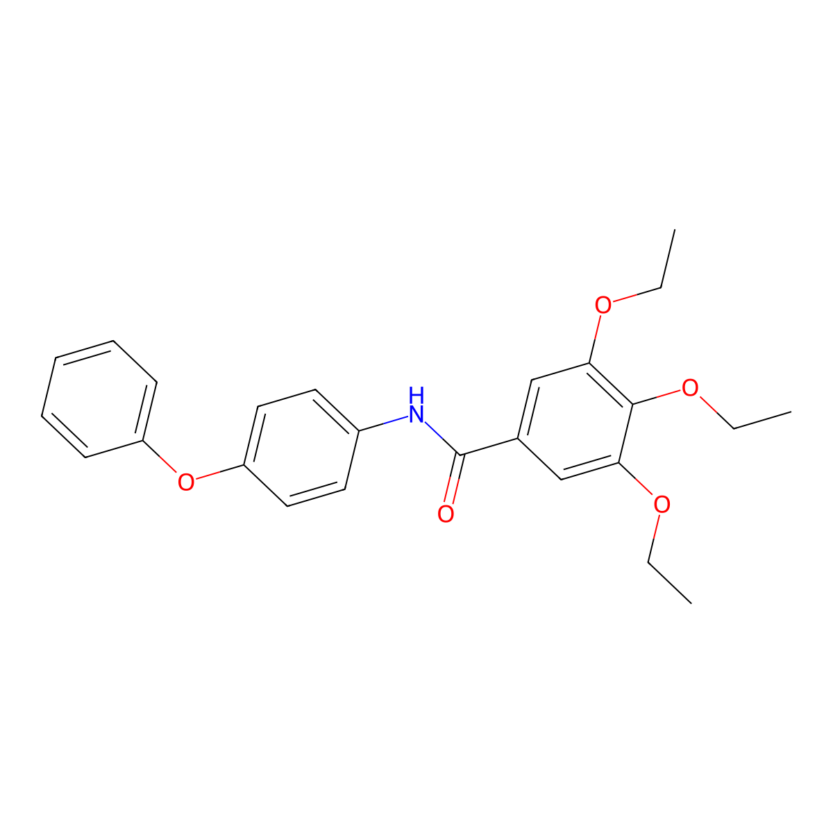 3,4,5-triethoxy-N-(4-phenoxyphenyl)benzamide molecular structure, CAS 544680-95-7