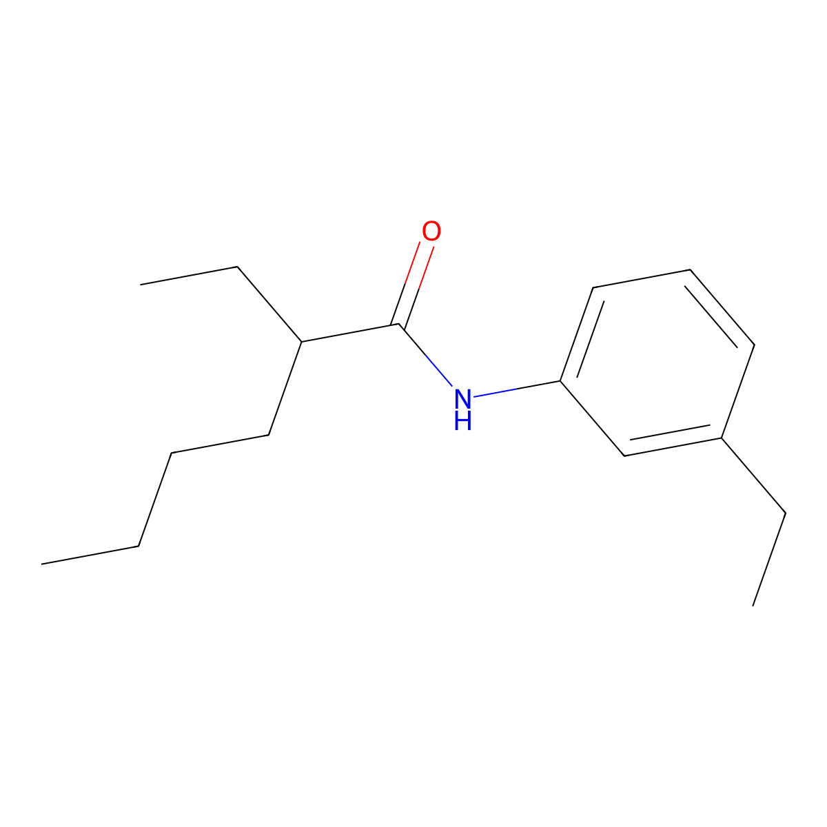 2-ethyl-N-(3-ethylphenyl)hexanamide molecular structure, CAS 544681-03-0