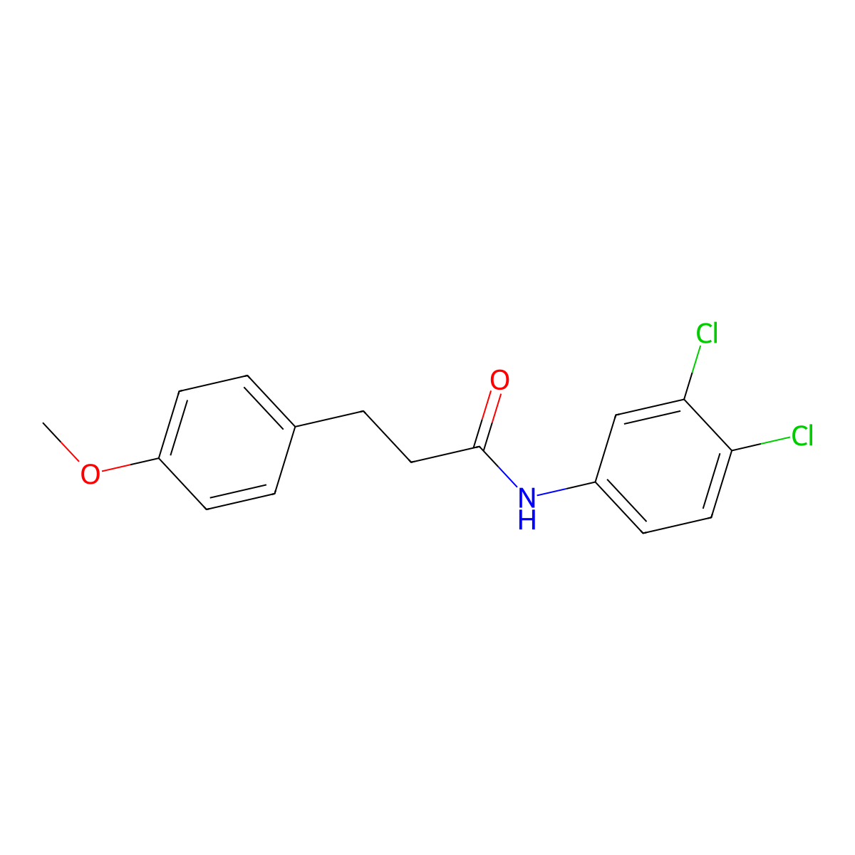 N-(3,4-dichlorophenyl)-3-(4-methoxyphenyl)propanamide molecular structure, CAS 544681-23-4