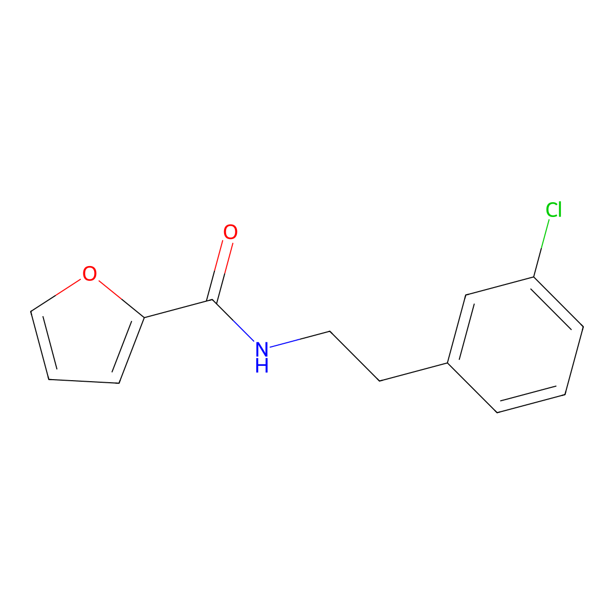 N-[2-(3-chlorophenyl)ethyl]furan-2-carboxamide molecular structure, CAS 544683-10-5