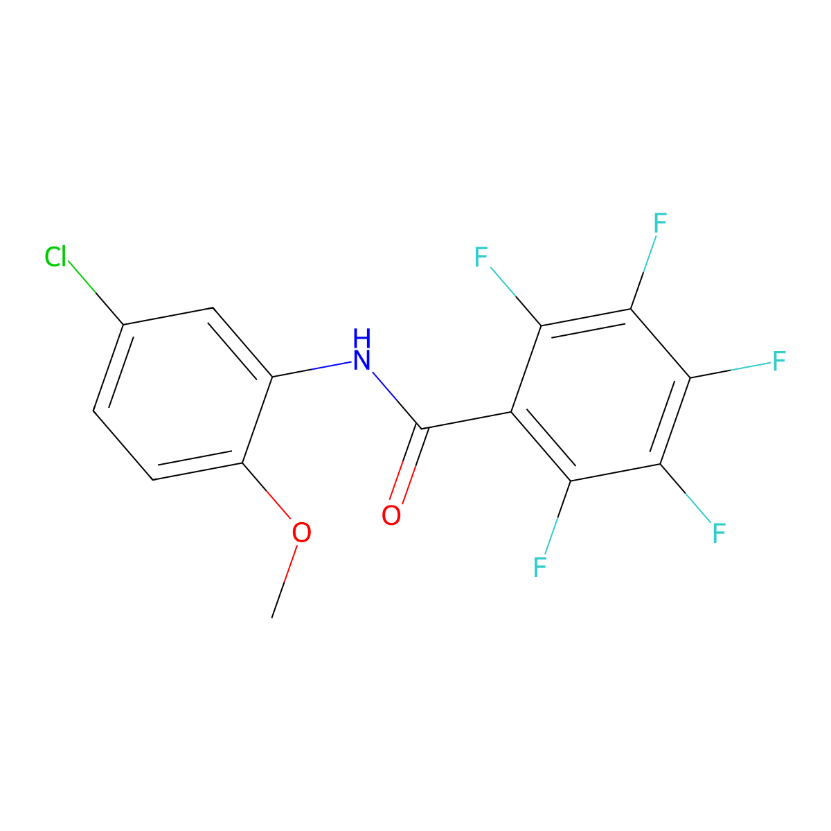 N-(5-chloro-2-methoxyphenyl)-2,3,4,5,6-pentafluorobenzamide molecular structure, CAS 544687-76-5
