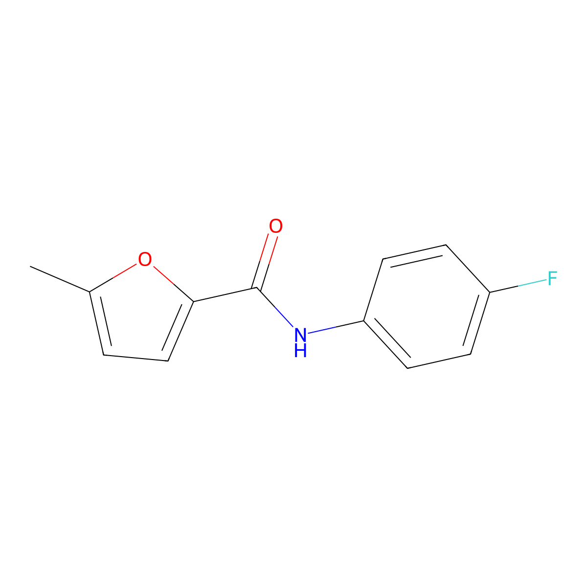 N-(4-fluorophenyl)-5-methyl-2-furamide molecular structure, CAS 544688-47-3