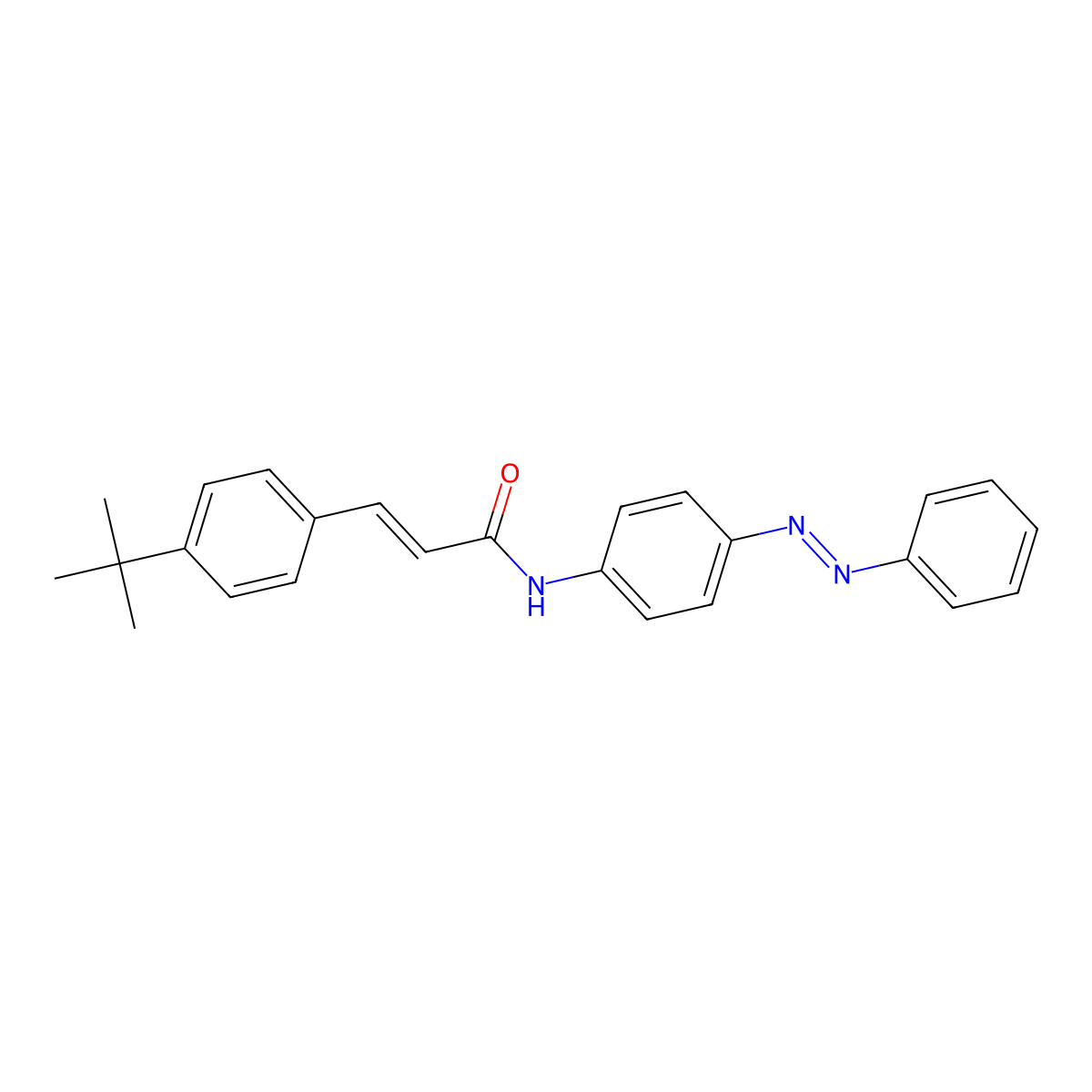 2-Propenamide, 3-[4-(1,1-dimethylethyl)phenyl]-N-[4-(2-phenyldiazenyl)phenyl]- molecular structure, CAS 544689-65-8