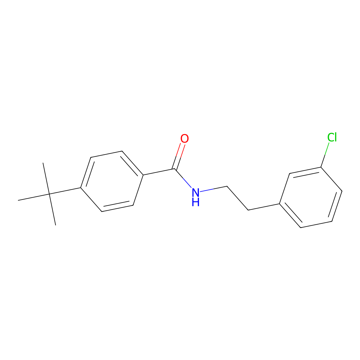 4-tert-butyl-N-[2-(3-chlorophenyl)ethyl]benzamide molecular structure, CAS 544692-05-9
