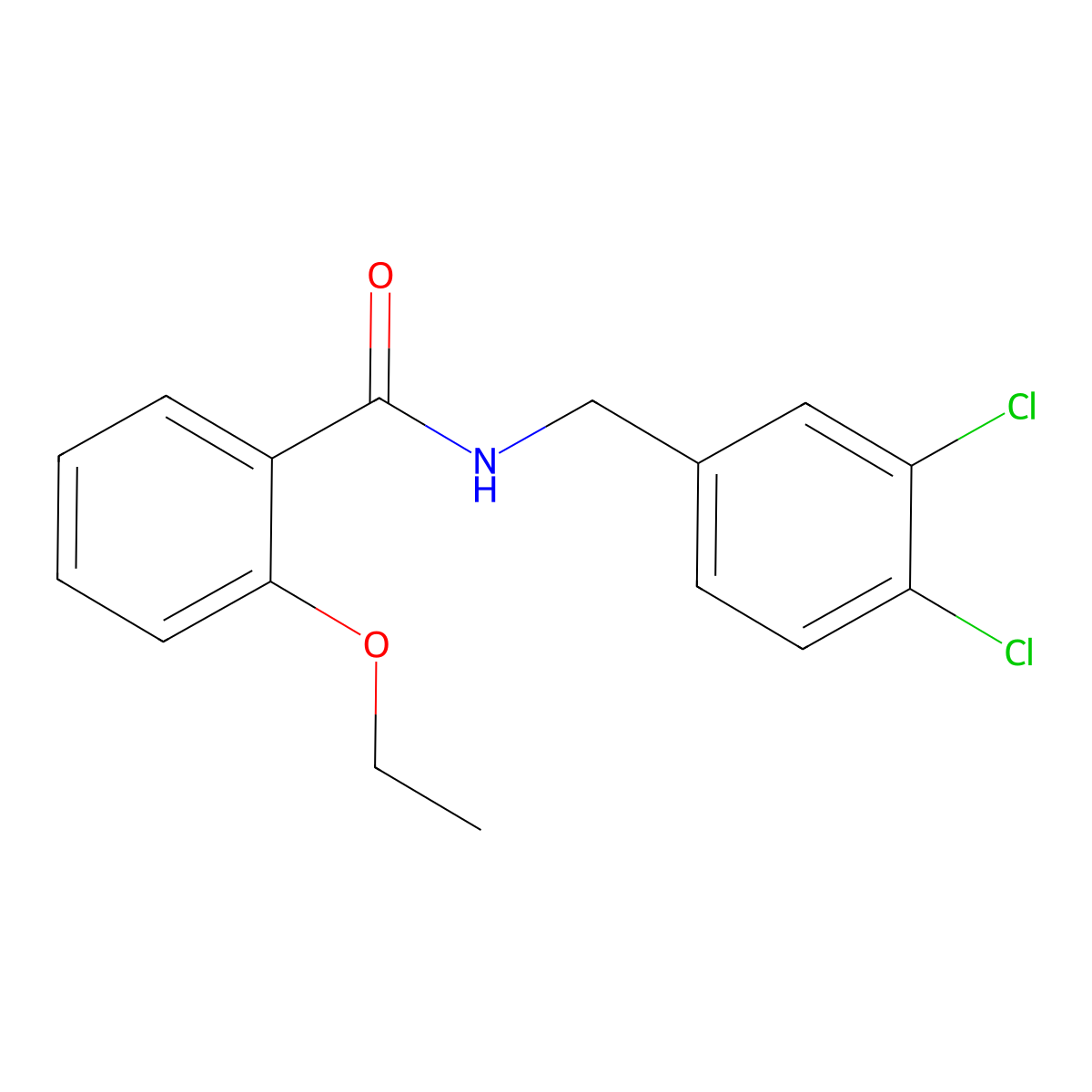 N-(3,4-dichlorobenzyl)-2-ethoxybenzamide molecular structure, CAS 544692-23-1