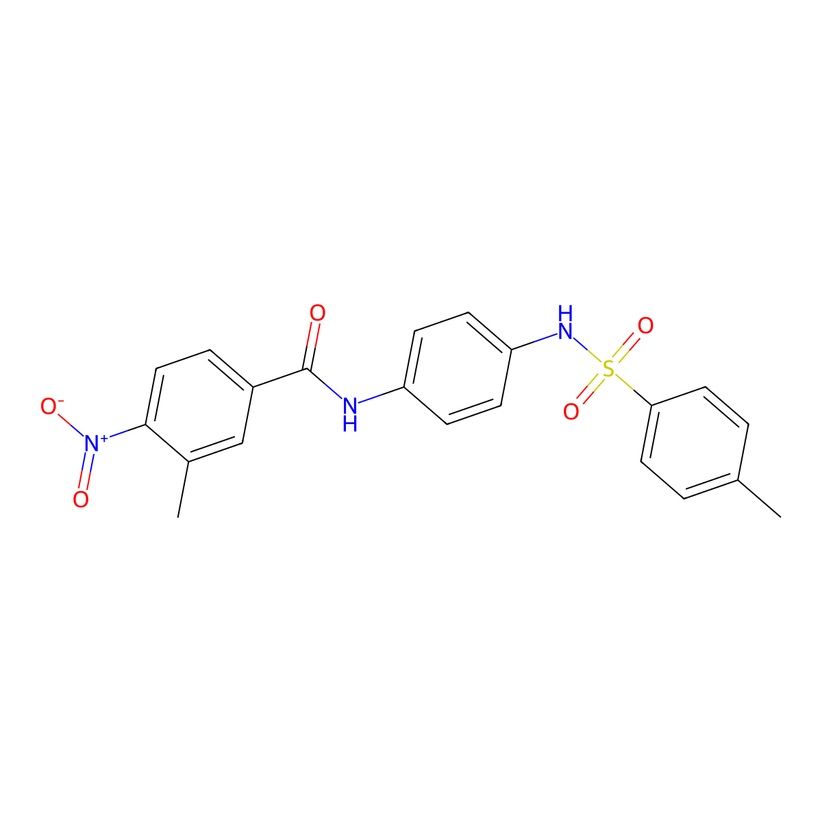 3-methyl-N-[4-[(4-methylphenyl)sulfonylamino]phenyl]-4-nitrobenzamide molecular structure, CAS 544692-37-7