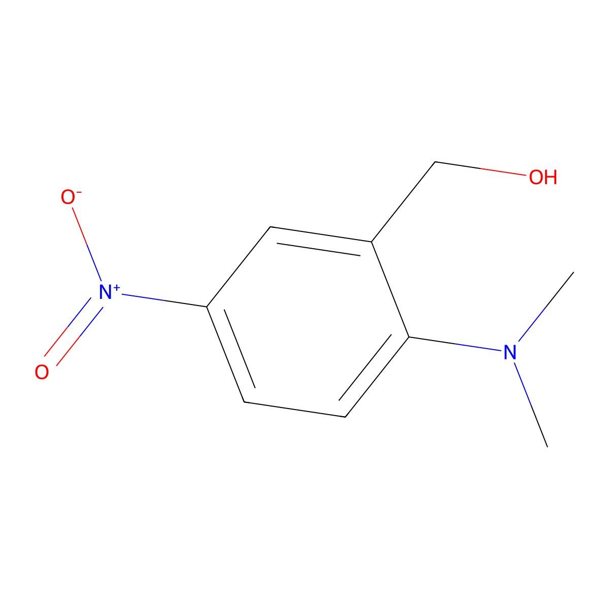 [2-(Dimethylamino)-5-nitrophenyl]methanol molecular structure, CAS 544693-91-6