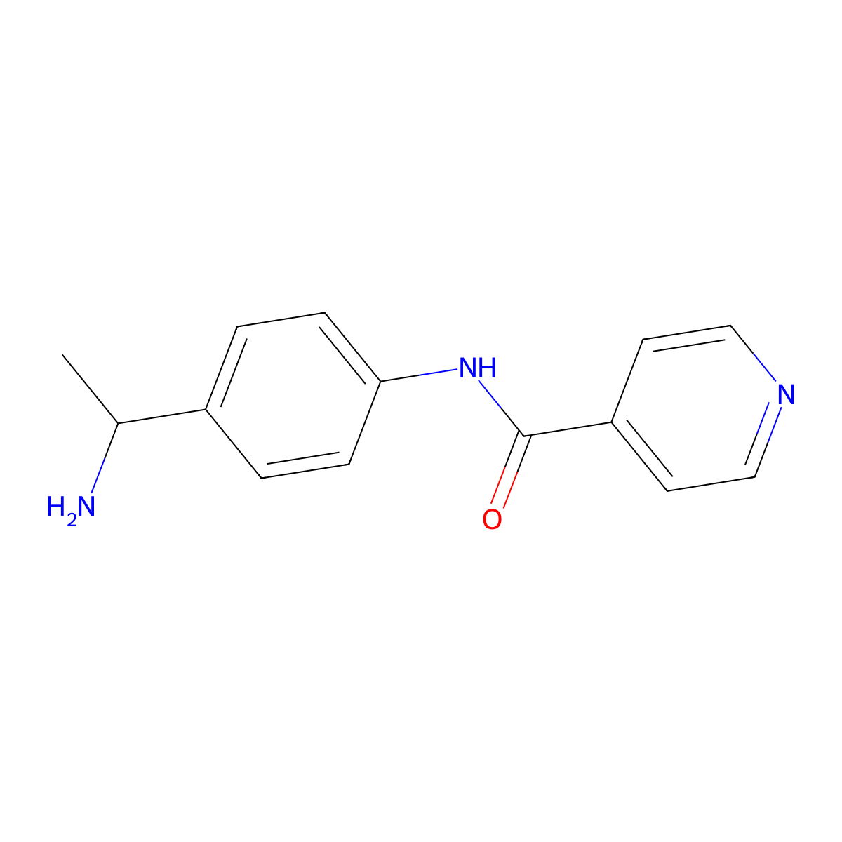 N-[4-(1-aminoethyl)phenyl]pyridine-4-carboxamide molecular structure, CAS 544694-70-4