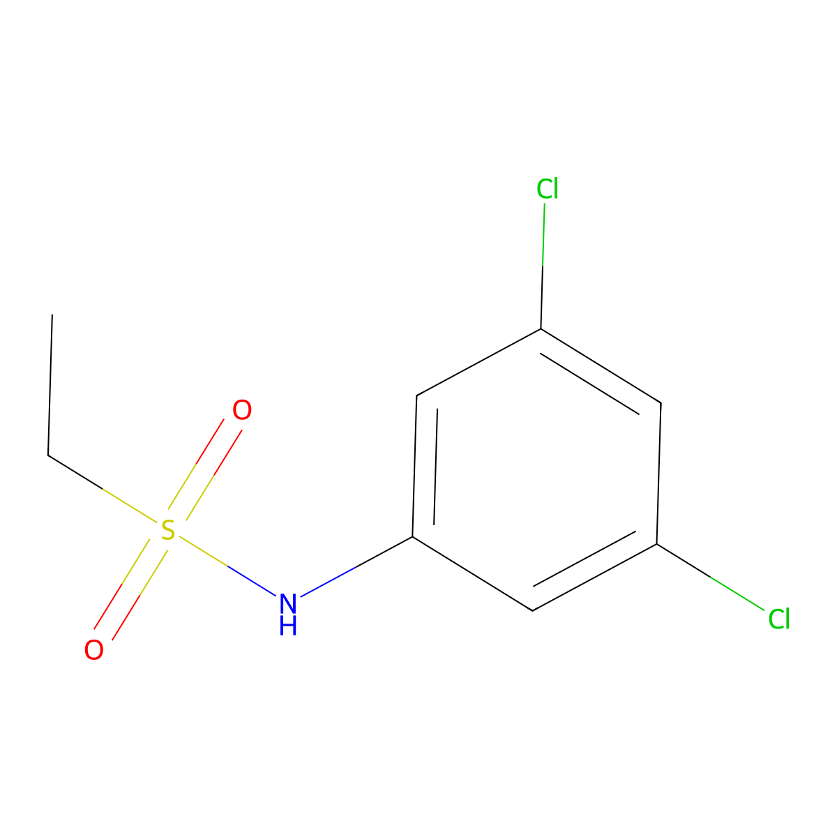 N-(3,5-dichlorophenyl)ethanesulfonamide molecular structure, CAS 544698-62-6