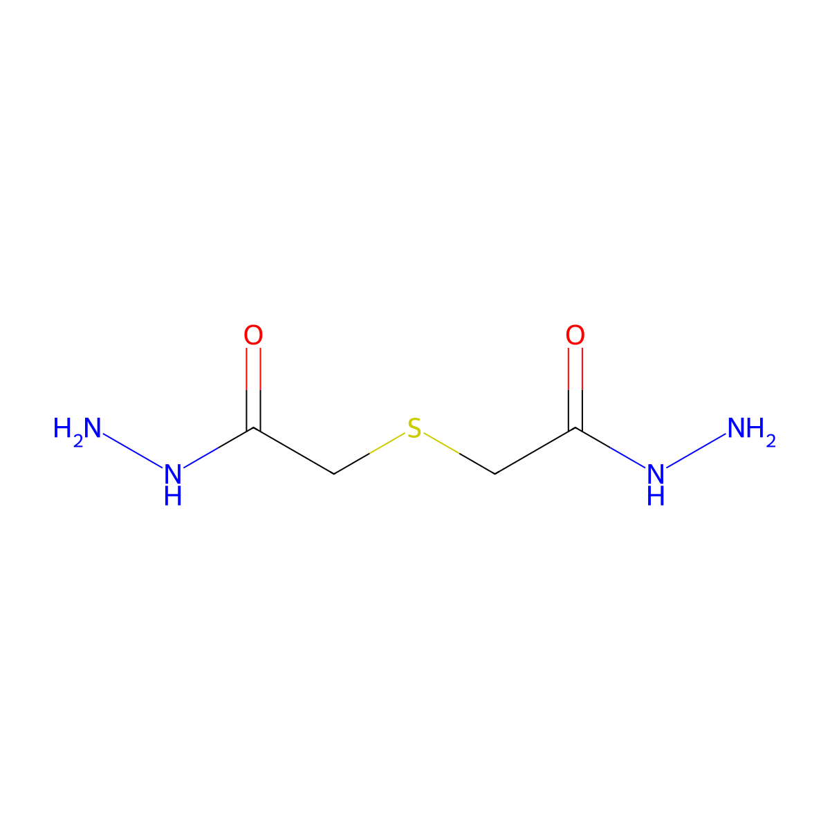 Thiobis(acetohydrazide) molecular structure, CAS 5447-21-2