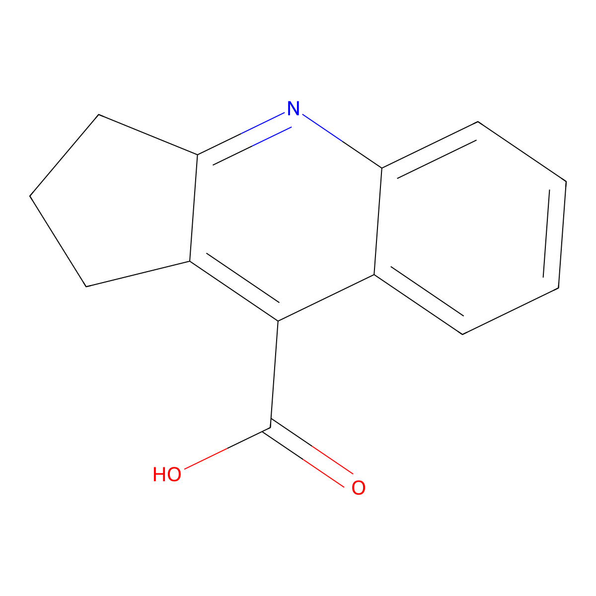 1H,2H,3H-cyclopenta[b]quinoline-9-carboxylic acid molecular structure, CAS 5447-47-2