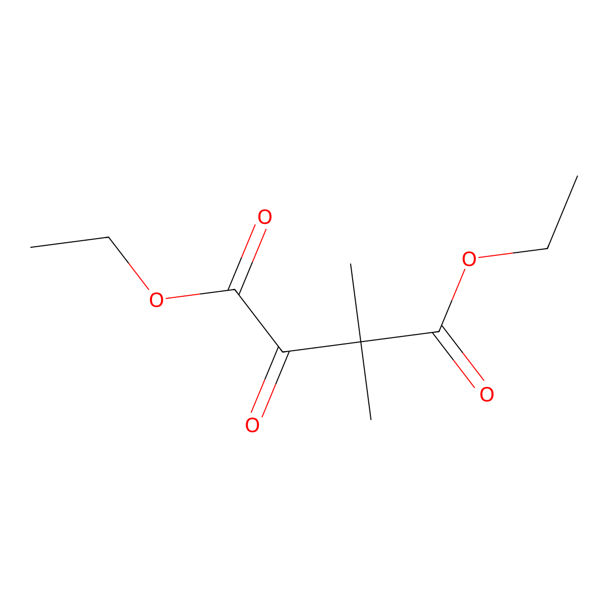 Diethyl 2,2-dimethyl-3-oxobutanedioate molecular structure, CAS 5447-64-3