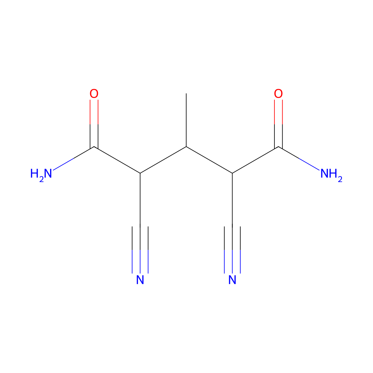2,4-Dicyano-3-methylglutaramide molecular structure, CAS 5447-66-5