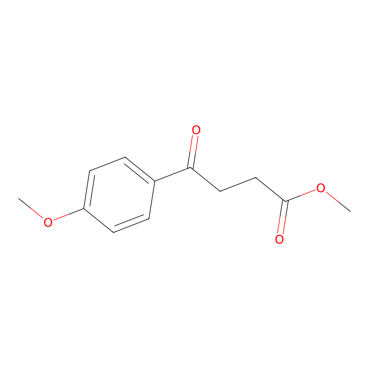 Methyl 4-(4-methoxyphenyl)-4-oxobutanoate molecular structure, CAS 5447-74-5