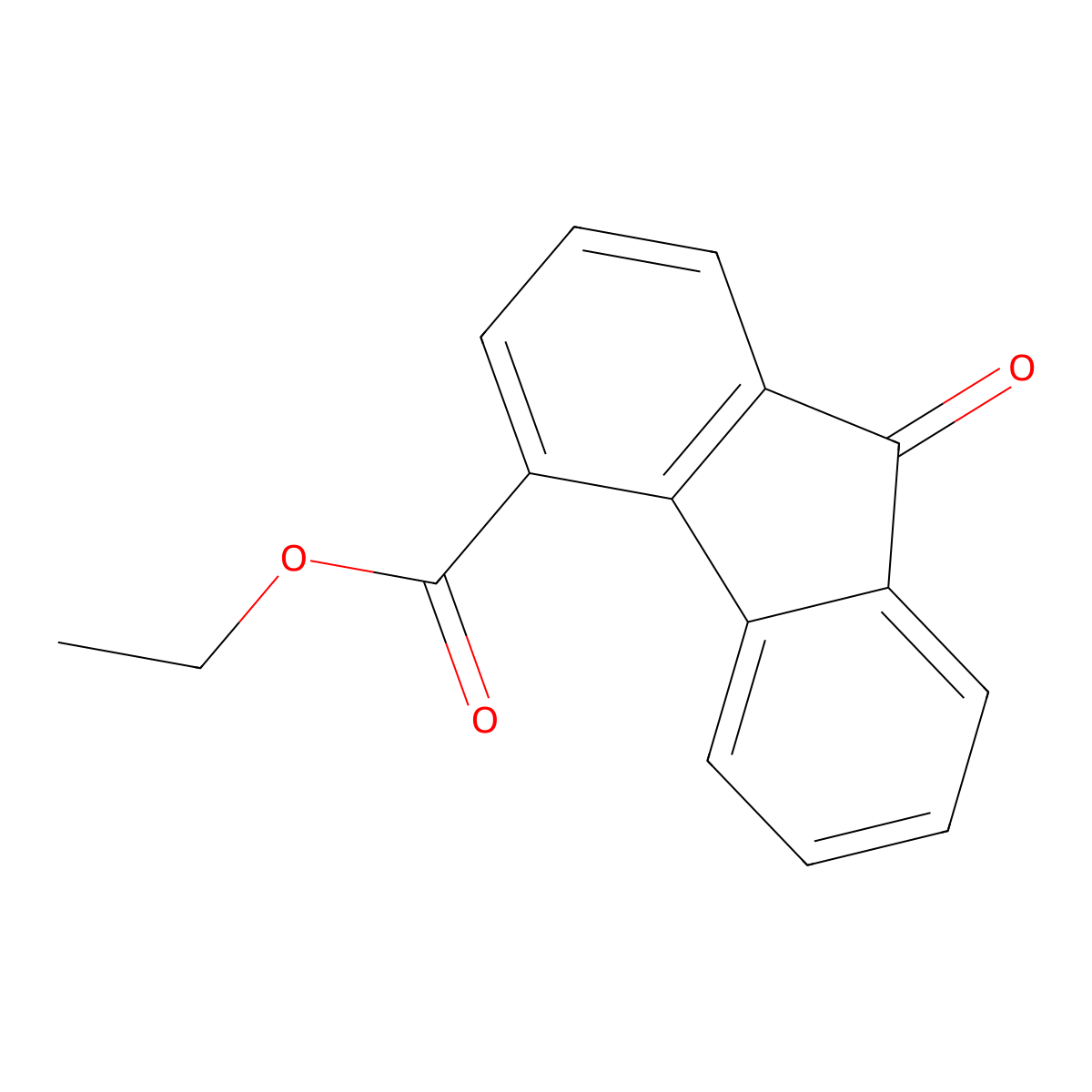 Ethyl 9-oxo-9H-fluorene-4-carboxylate molecular structure, CAS 5447-75-6