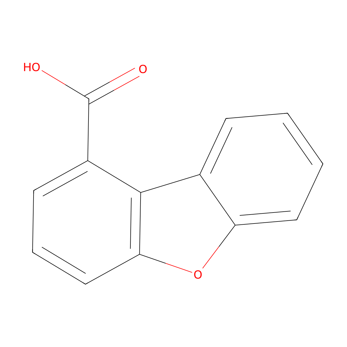 1-Dibenzofurancarboxylic acid molecular structure, CAS 54470-37-0